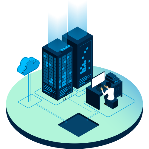 Infrastruktur server untuk layanan hosting Didin Media Group